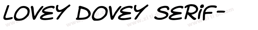 Lovey Dovey Serif字体转换